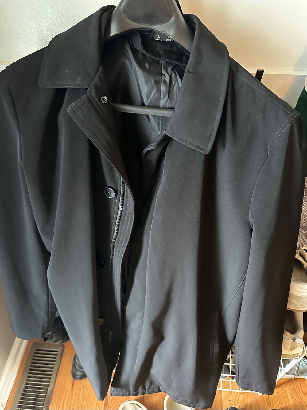 Kenneth Cole Black Trench Coat